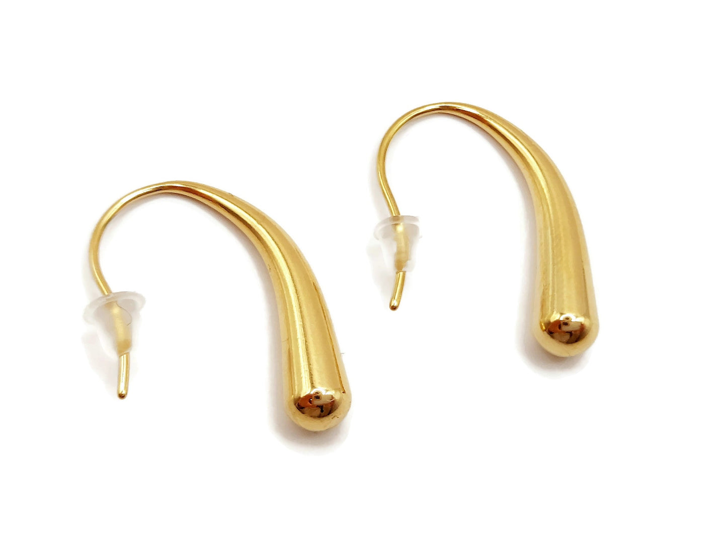 Tear drop earrings, 18k Gold Plated, waterproof Gold Earrings, tear dangle drop earrings, fashion jewellery Steelstyle33