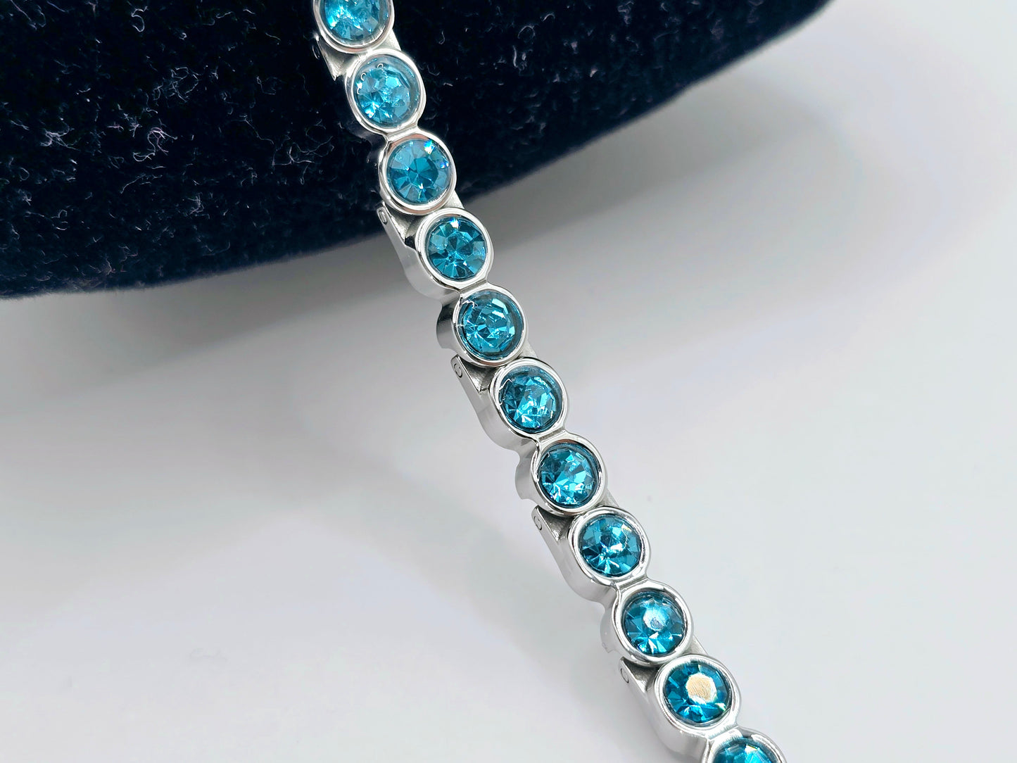 Ladies elegant FULL BIO MAGNETIC Tenis Ball bracelet with Pink cubic zirconia gemstones (Copy) (Copy) Steelstyle33