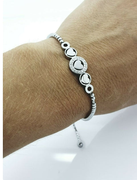 WOMEN'S STAINLESS STEEL SLIDING BRACELET TREE OF LIFE LADIE'S JEWELLERY