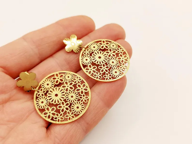 Elegant 18K Gold-Plated Cubic Zirconia Hoop Earrings: Stainless Steel Hypoallergenic Jewelry (Copy) Steelstyle33