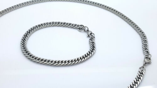 6MM CHUNKY STAINLESS STEEL 316L CHAIN AND BRACELET MEN'S JEWELLERY SET Steelstyle33