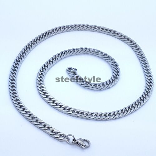 6MM CHUNKY STAINLESS STEEL 316L CHAIN AND BRACELET MEN'S JEWELLERY SET Steelstyle33