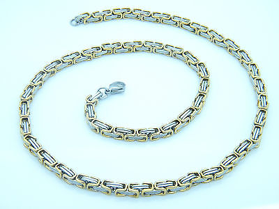 HIGH QUALITY MEN'S STAINLESS STEEL CHUNKY LINK CHAIN NECKLACE GOLD/SILVER steelstyle33