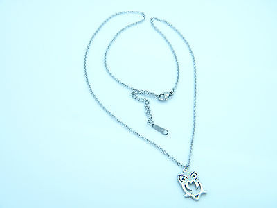 WOMEN"S MEN'S SILVER STAINLESS STEEL 316L PENDANT NECKLACE D3 Unbranded
