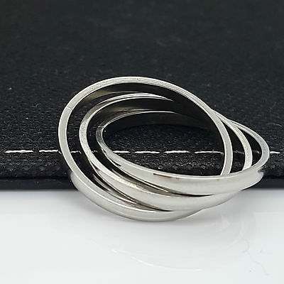 TRIPLE BAND HIGH POLISH STAINLESS STEEL 316L WOMEN'S MEN'S DESIGN steelstyle33