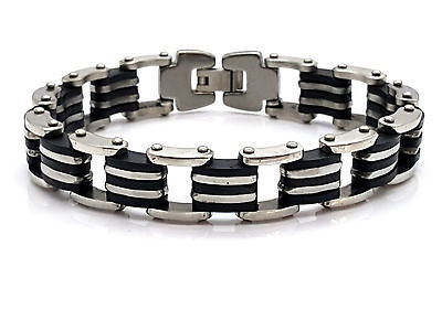LARGE 12MM BIKE CHAIN BRACELET STAINLESS STEEL 316L MEN'S JEWELLERY BRACELET R3 none
