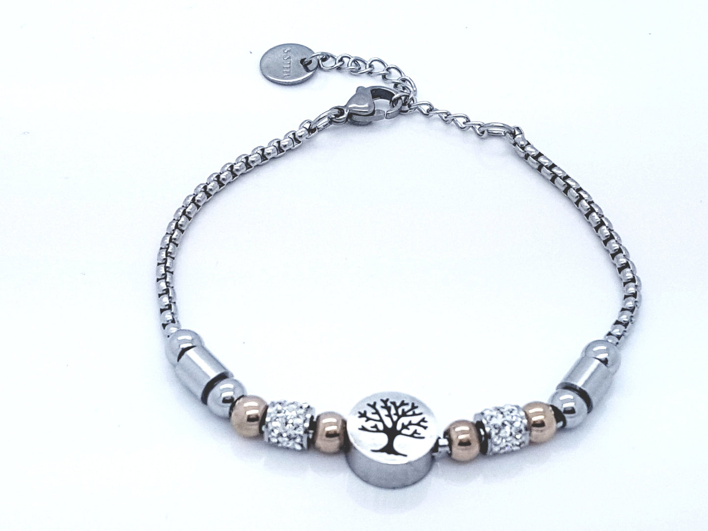 WOMEN'S STAINLESS STEEL TREE OF LIFE JEWELLERY BRACELET SILVER/GOLD steelstyle33