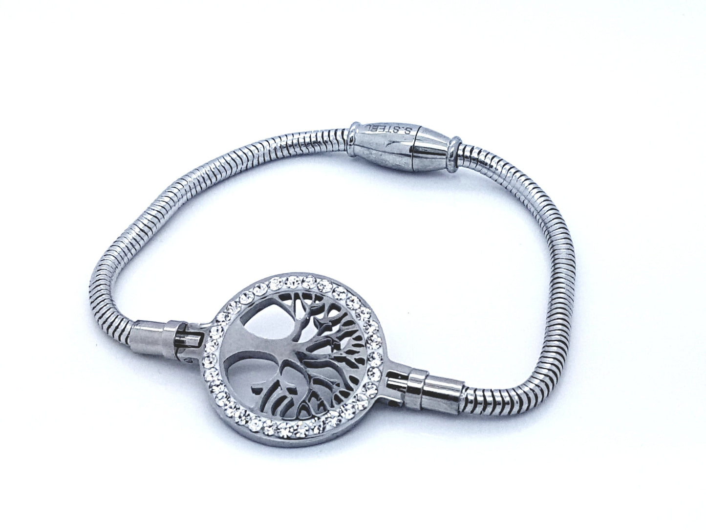 WOMEN'S STAINLESS STEEL BRACELET TREE OF LIFE LADIE'S JEWELLERY steelstyle33
