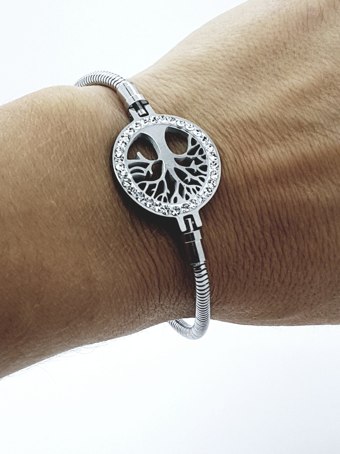 WOMEN'S STAINLESS STEEL BRACELET TREE OF LIFE LADIE'S JEWELLERY steelstyle33