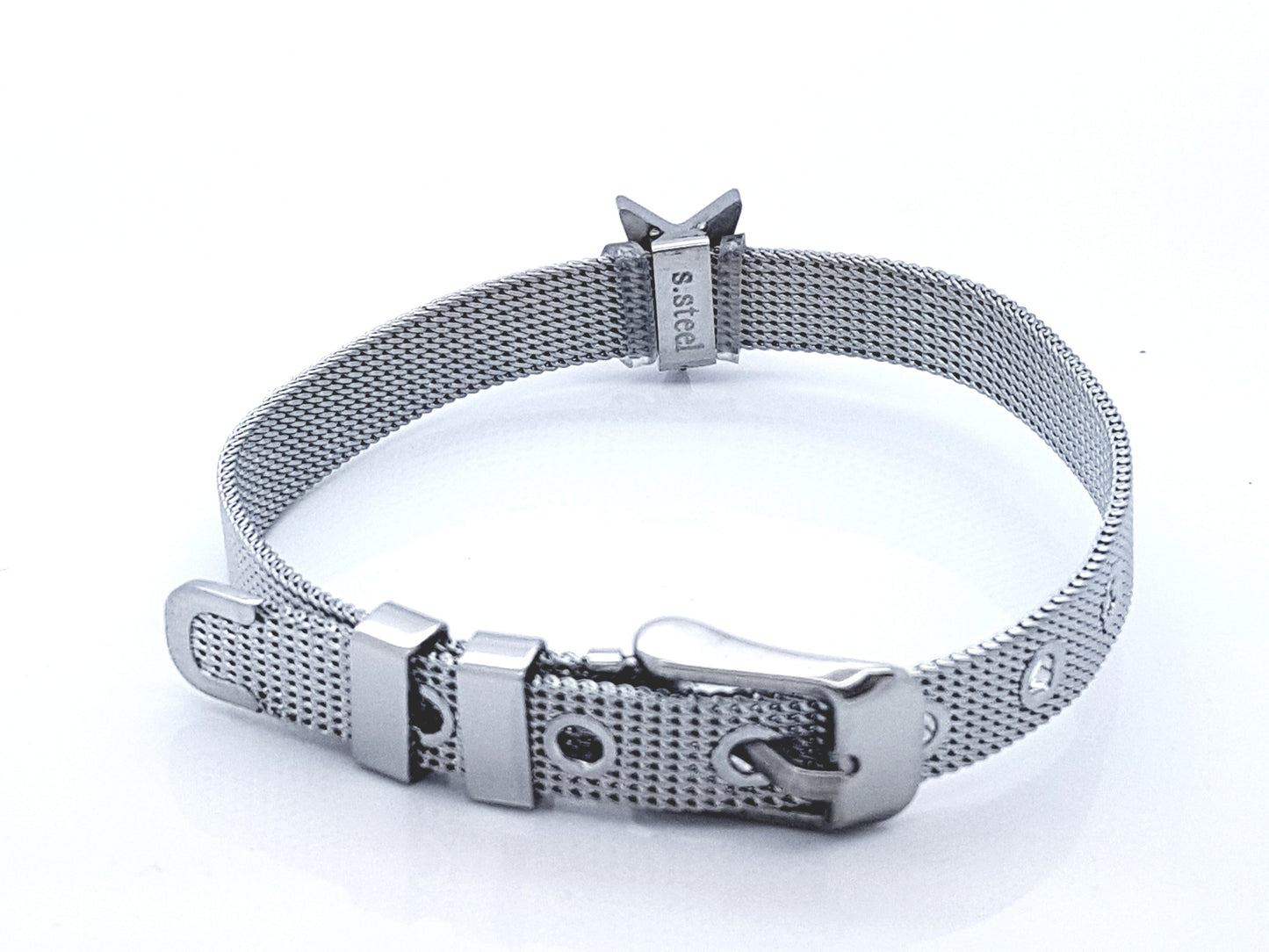 WOMEN'S STAINLESS STEEL REFLEXIONS BRACELET SILVER STAR steelstyle33