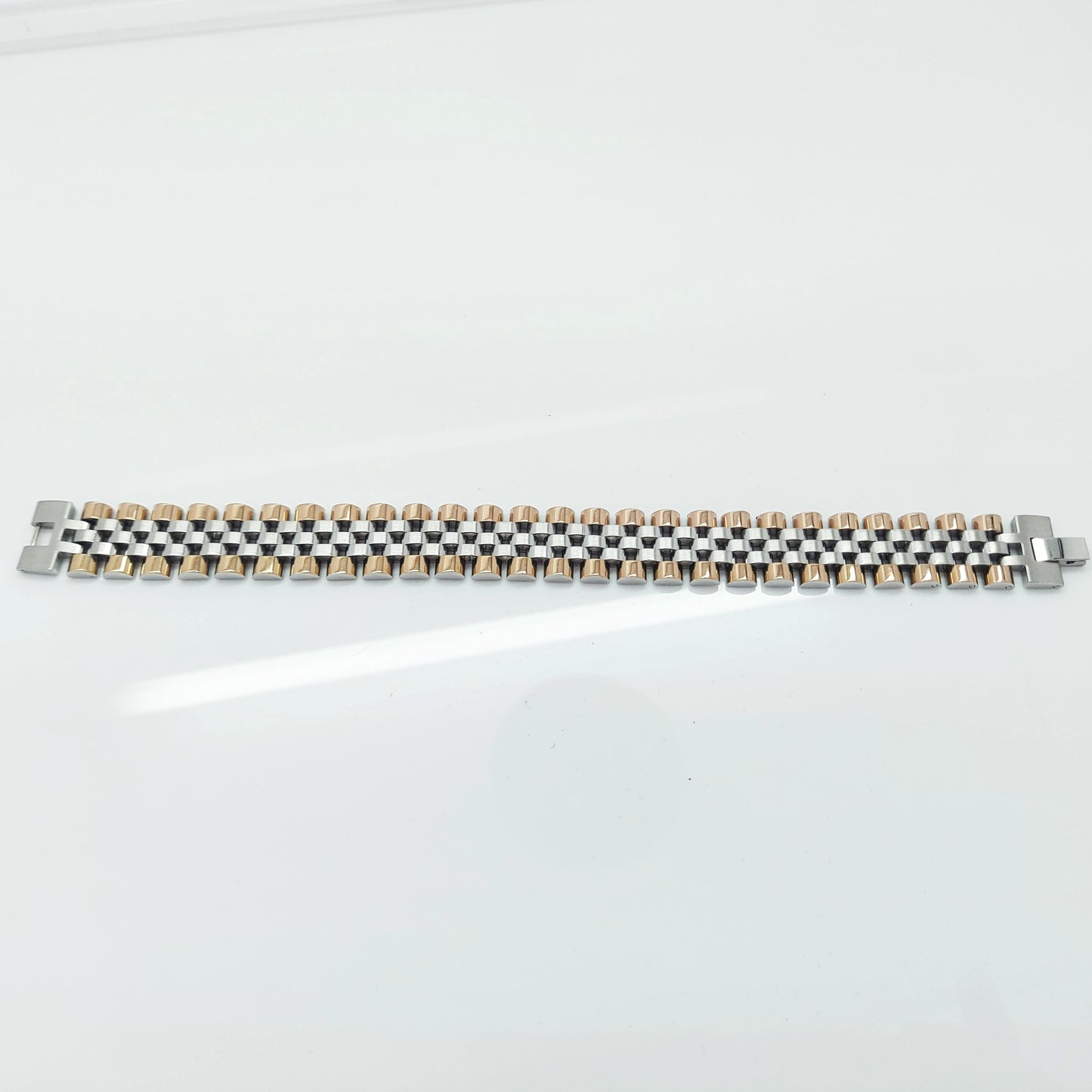 HIGH QUALITY MEN'S WOMEN'S STAINLESS STEEL CLASSIC BRACELET SILVER/GOLD LARGE steelstyle33