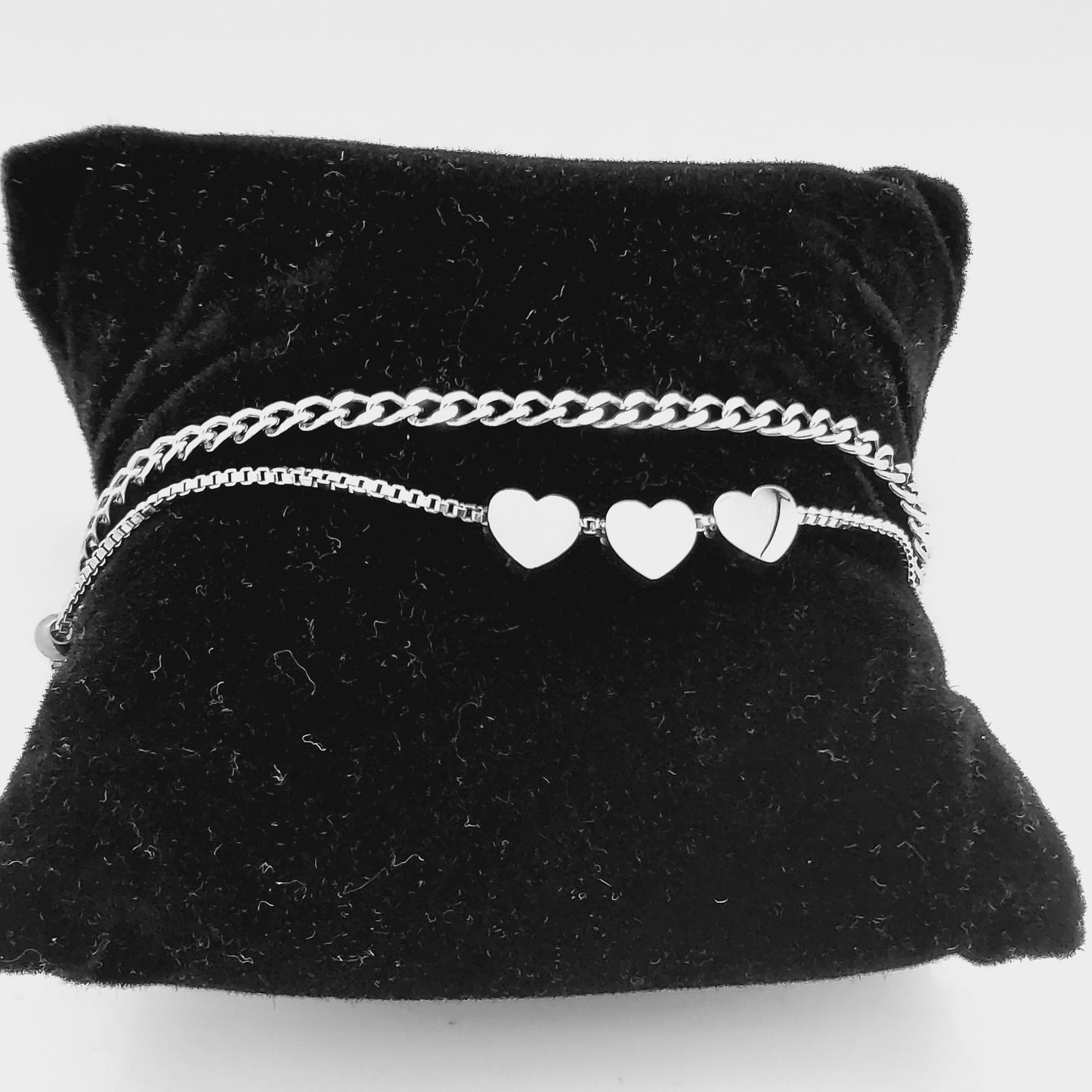 WOMEN'S STAINLESS STEEL ELEMENTS BRACELET HEART steelstyle33