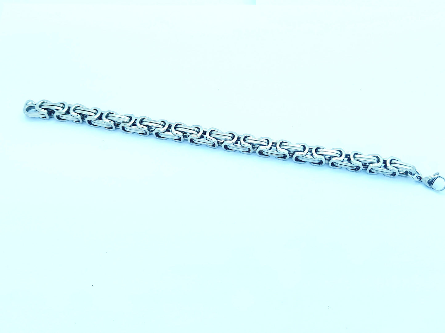 MEN'S WOMEN'S CHUNKY LINK CHAIN BYZANTINE STAINLESS STEEL BRACELET SILVER 8MM steelstyle33