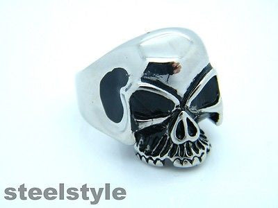 MEN'S HUGE GHOTIC SKULL STAINLESS STEEL 316L RING steelstyle33