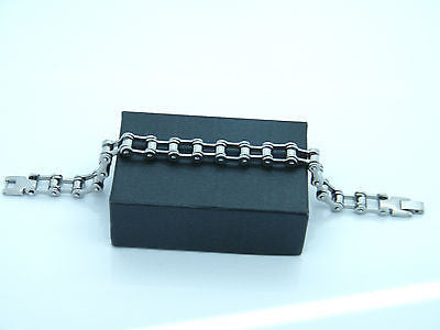 LARGE BIKER GOTHIC STAINLESS STEEL 316L BIKE CHAIN BRACELET steelstyle33