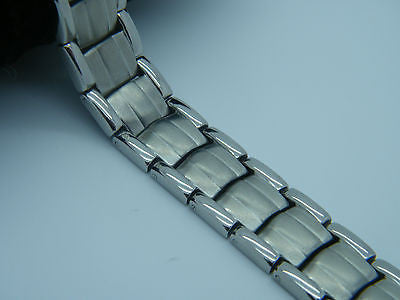 MEN'S  DOUBLE ROW LARGE FULL BIO MAGNETIC BRACELET SILVER TONE Steelstyle33