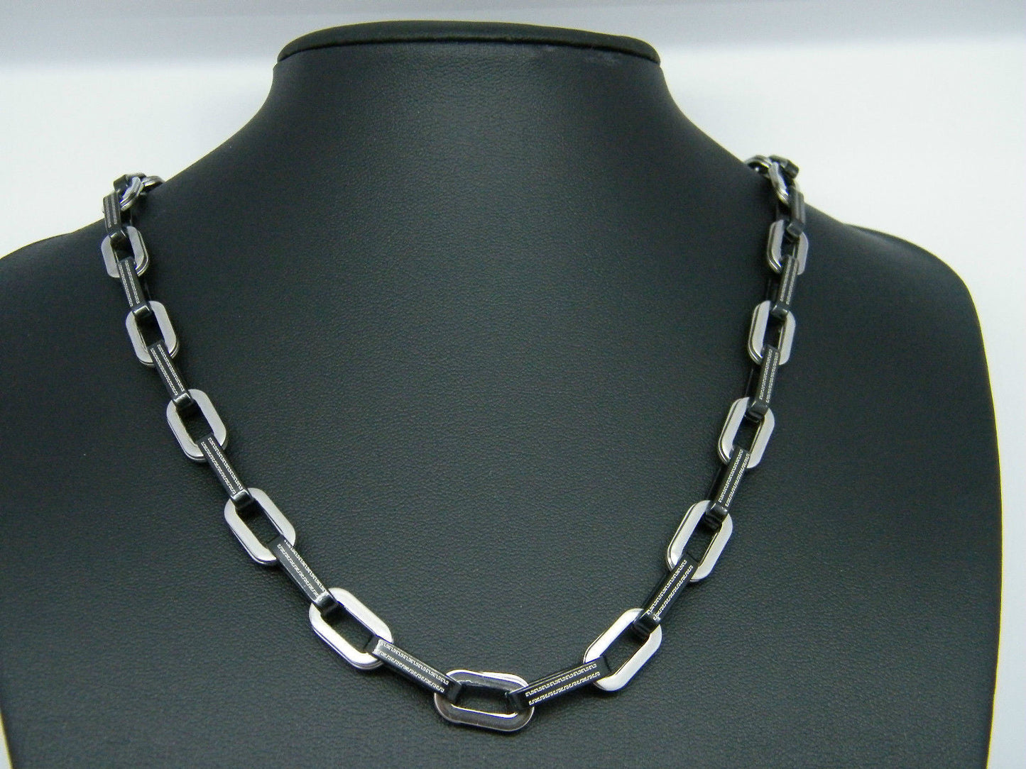 NECKLACE STAINLESS STEEL GREEK STYLE LINK CHAIN jEWELLERY  NECKLACE 01 steelstyle33