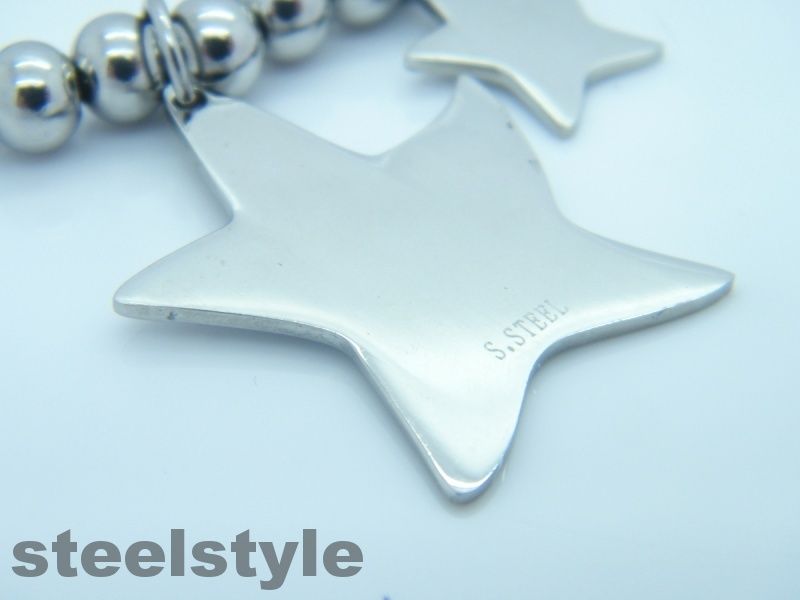 HIGH QUALITY WOMEN'S CHAIN BRACELET STAINLESS STEEL 316L WITH STAR CHARM Steelstyle33
