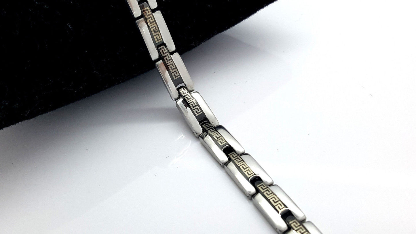 STAINLESS STEEL BRACELET ROMAN STYLE MEN'S JEWELLERY BRACELET RS11 steelstyle33