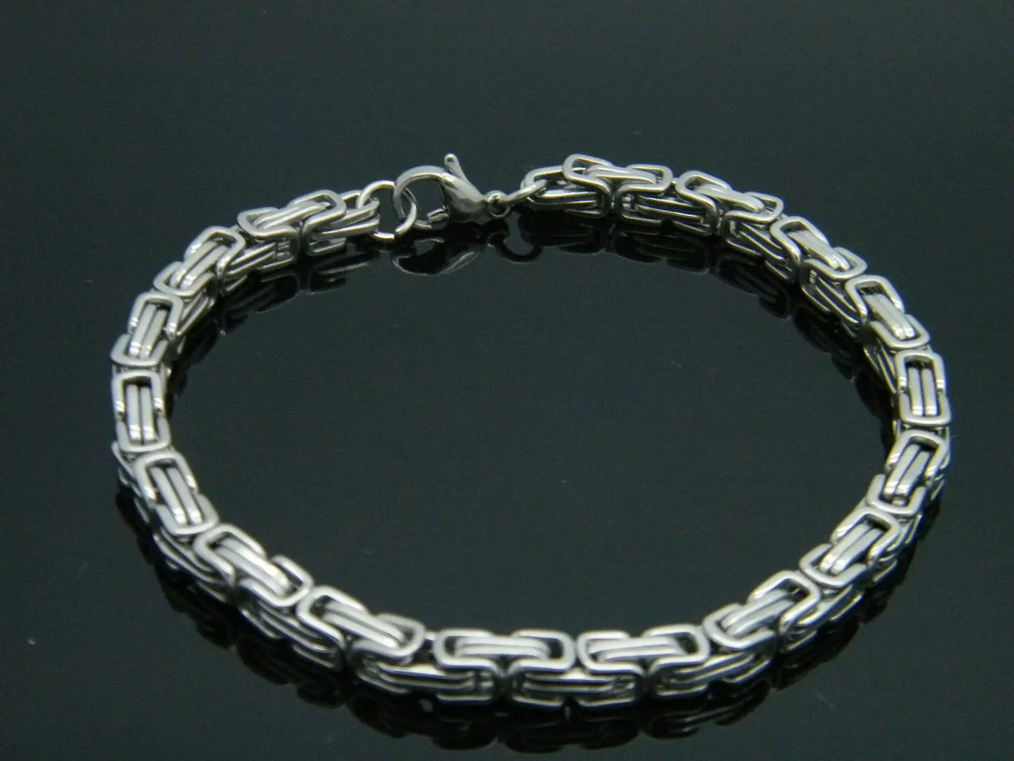 MEN'S WOMEN'S CHUNKY LINK CHAIN BYZANTINE STAINLESS STEEL BRACELET steelstyle33