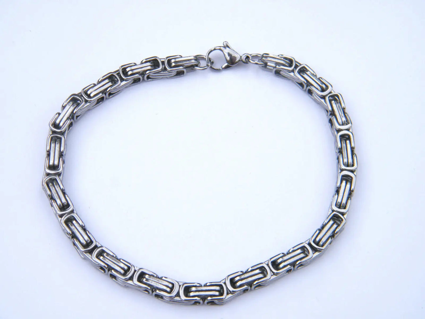 MEN'S WOMEN'S CHUNKY LINK CHAIN BYZANTINE STAINLESS STEEL BRACELET steelstyle33