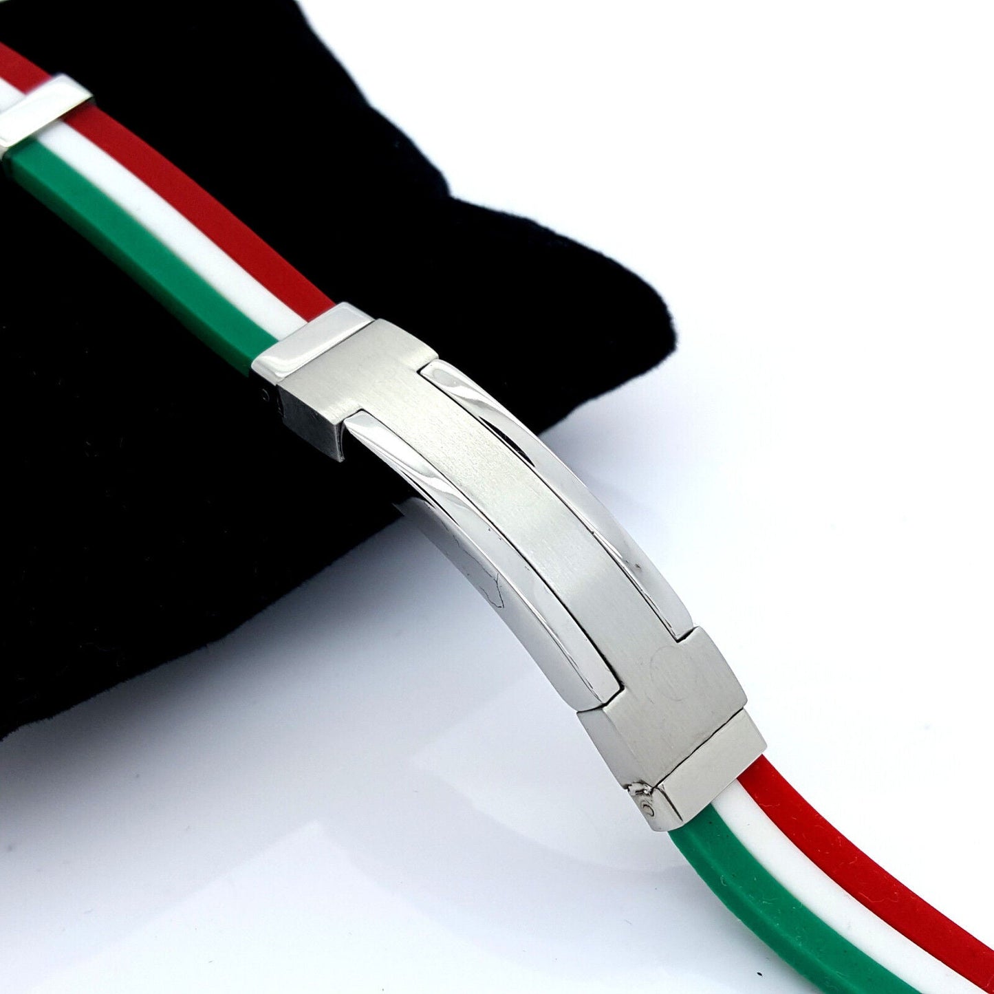 BRACELET WRISTBAND STAINLESS STEEL ITALIAN FLAG JEWELLERY BRACELET 01 steelstyle33