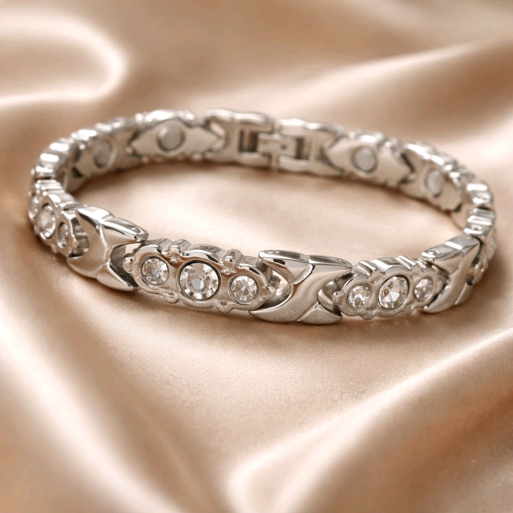LADIE'S ELEGANT BIO MAGNETIC BRACELET 4 in 1 WITH ZIRCON STONES MZ4
