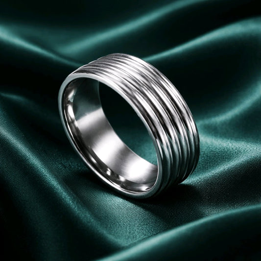 RING STAINLESS STEEL 316L POLISHED SILVER TONE MEN'S WOMEN'S