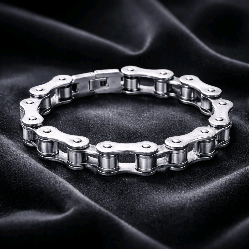 10mm larege biker GOTHIC stainless steel bike chain bracelet