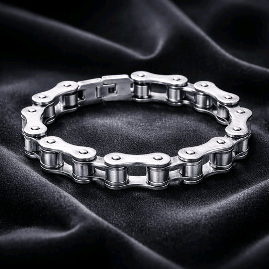 10mm larege biker GOTHIC stainless steel bike chain bracelet