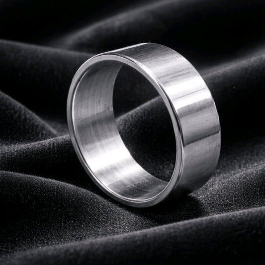 STAINLESS STEEL SILVER TONE RING MEN'S WOMEN'S