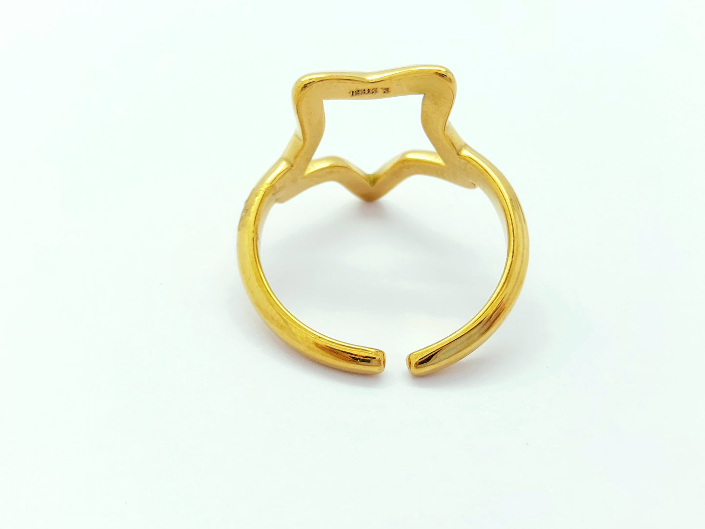 Gold Star Ring, Adjustable Ring, Stainless Steel, Chunky Ring, Open Ring, Gift (Copy)