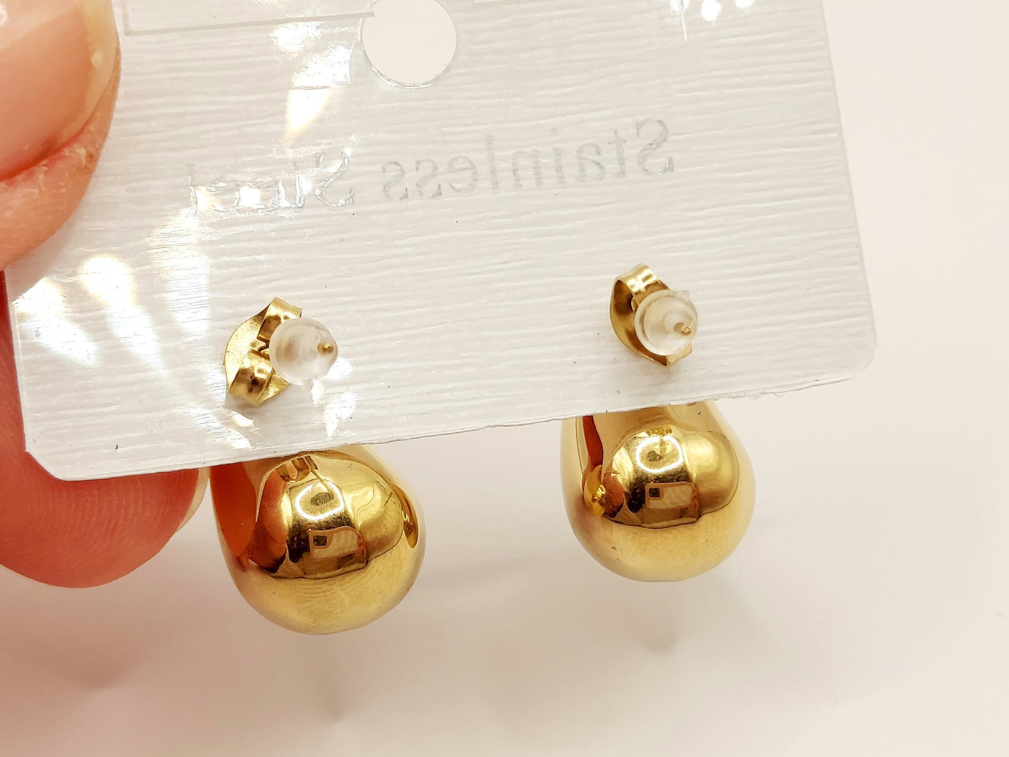 Tear drop earrings, 18k Gold Plated, waterproof Gold Earrings, tear drop earrings, fashion jewellery, gift steelstyle33