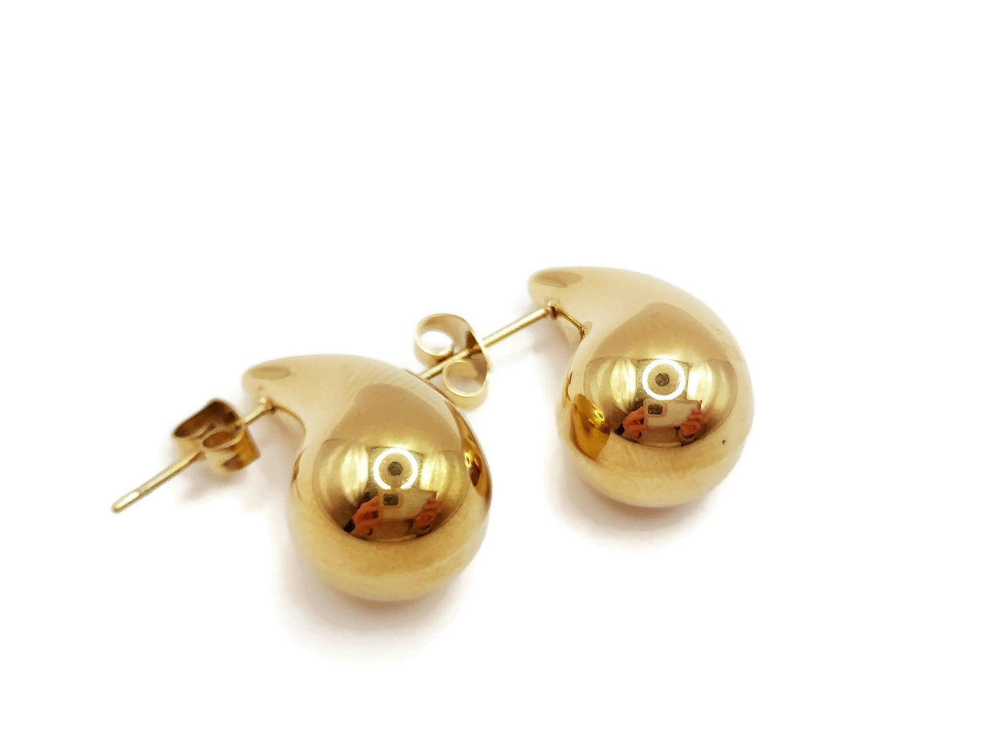 Tear drop earrings, 18k Gold Plated, waterproof Gold Earrings, tear drop earrings, fashion jewellery, gift steelstyle33