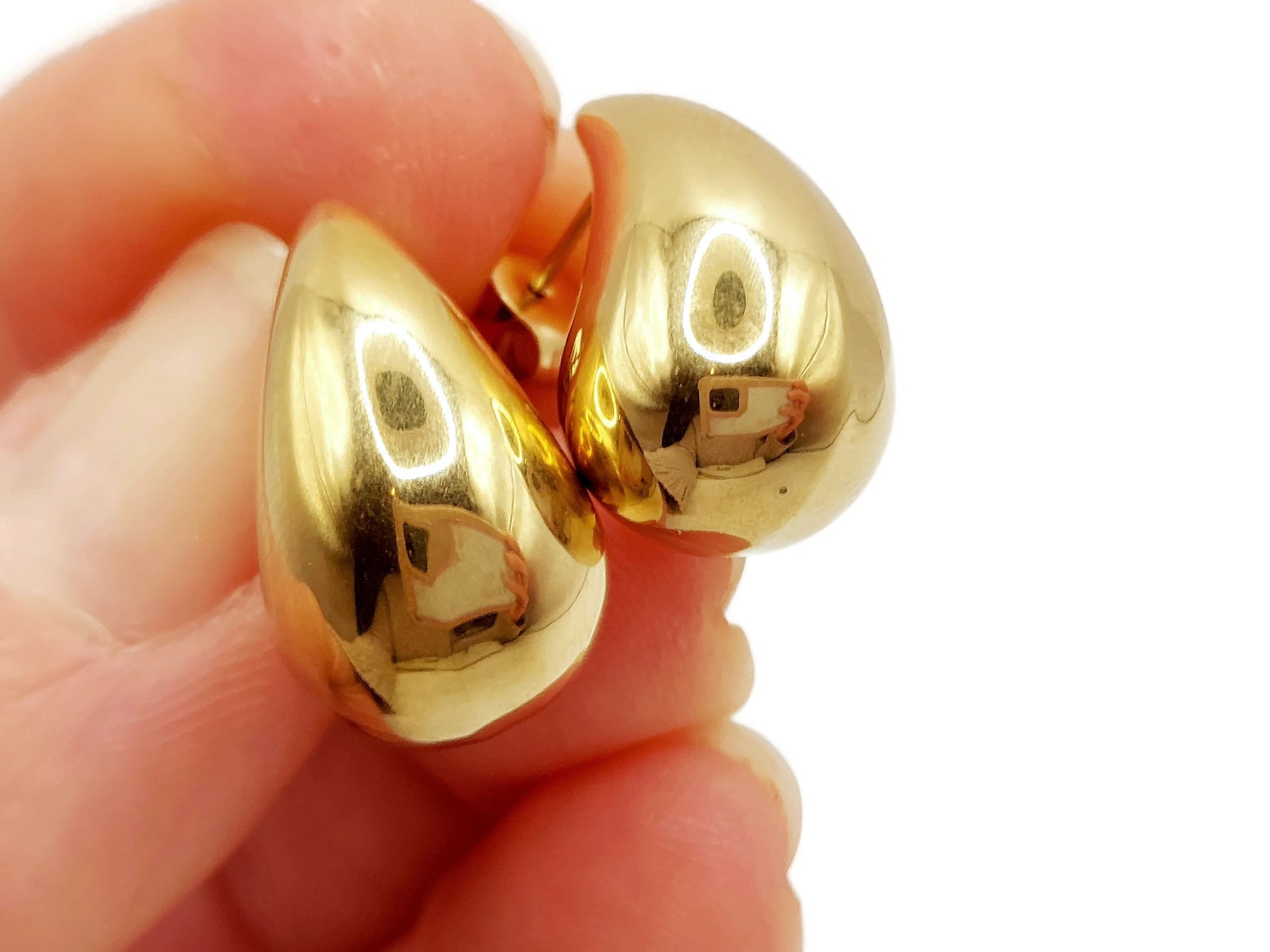 Tear drop earrings, 18k Gold Plated, waterproof Gold Earrings, tear drop earrings, fashion jewellery, gift steelstyle33