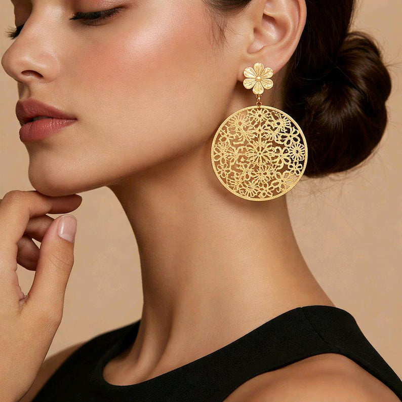 Elegant 18K Gold-Plated Cubic Zirconia Hoop Earrings: Stainless Steel Hypoallergenic Jewelry (Copy)