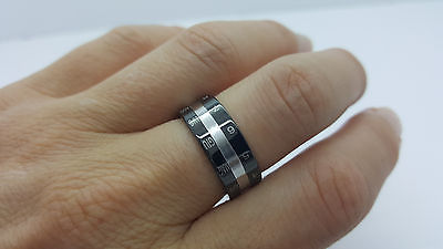 RING STAINLESS STEEL 316L WITH CALENDAR MEN'S WOMEN'S Unbranded