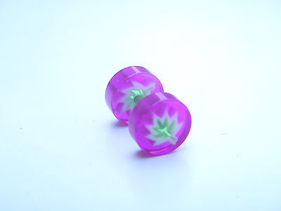 PAIR OF 7MM MEN'S UNISEX FAKE EAR PLUGS STAINLESS STEEL STUD BODY PIERCING none