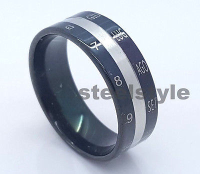 RING STAINLESS STEEL 316L WITH CALENDAR MEN'S WOMEN'S Unbranded
