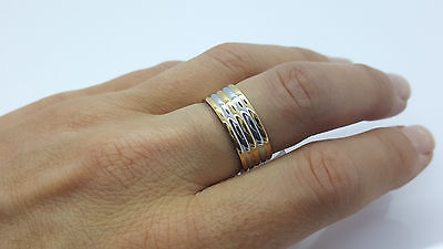 RING STAINLESS STEEL 316L POLISHED SILVER&GOLD MEN'S WOMEN'S Unbranded