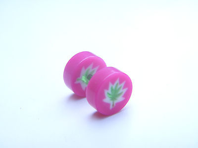 PAIR OF 7MM MEN'S UNISEX FAKE EAR PLUGS STAINLESS STEEL STUD BODY PIERCING none
