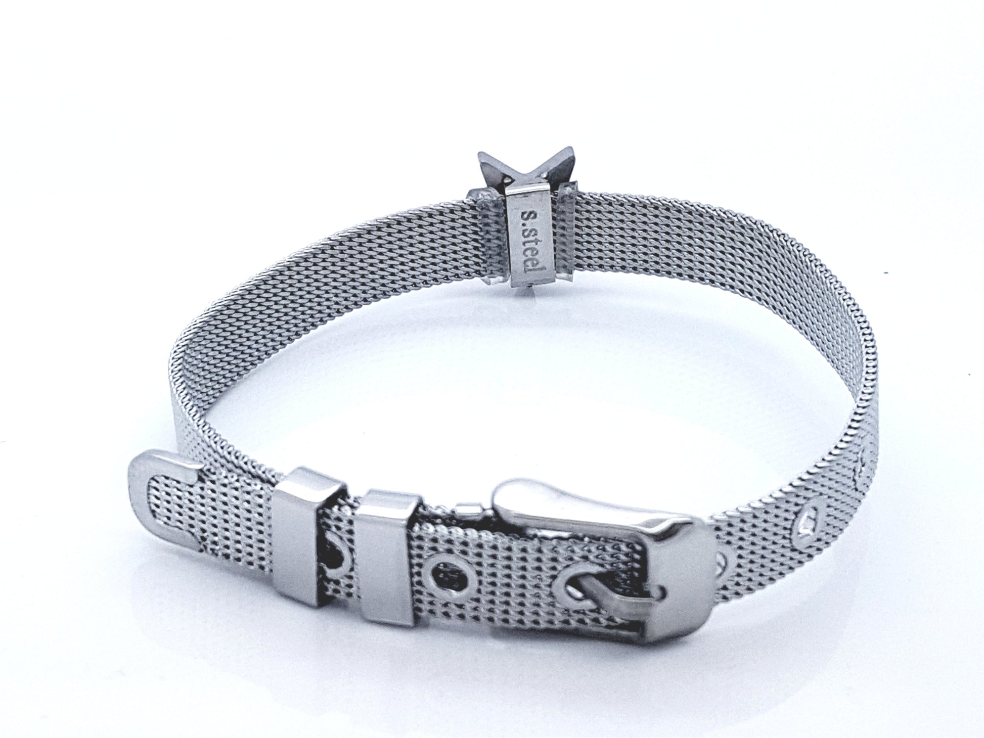 WOMEN'S STAINLESS STEEL REFLEXIONS BRACELET SILVER STAR steelstyle33