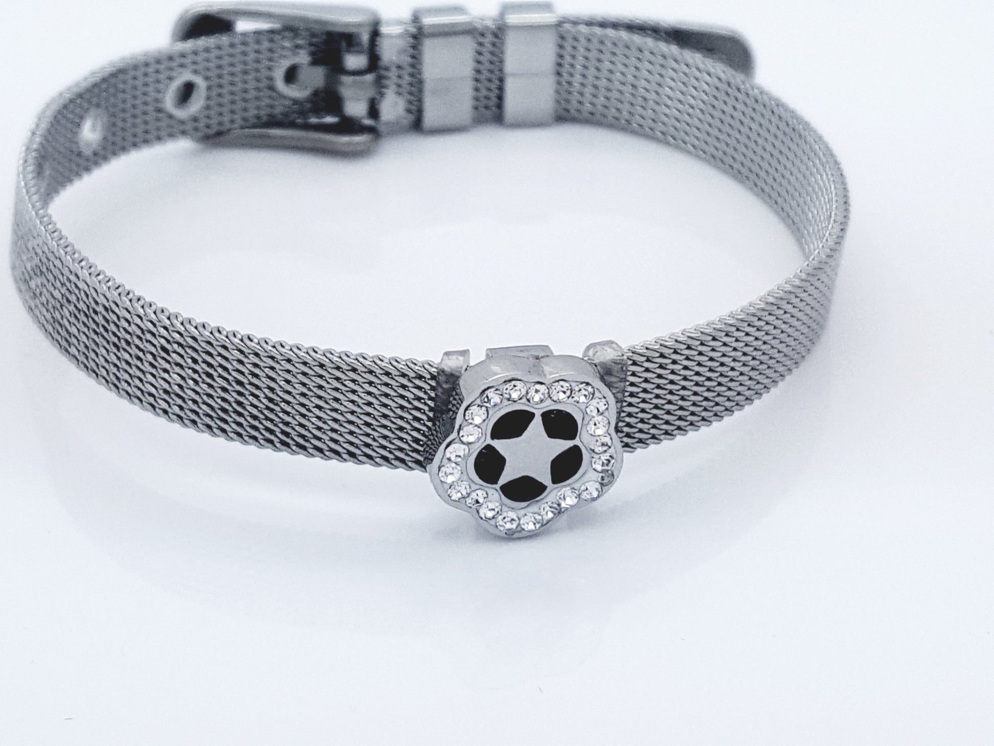 WOMEN'S STAINLESS STEEL REFLEXIONS BRACELET SILVER JEWELLERY FLOWER steelstyle33