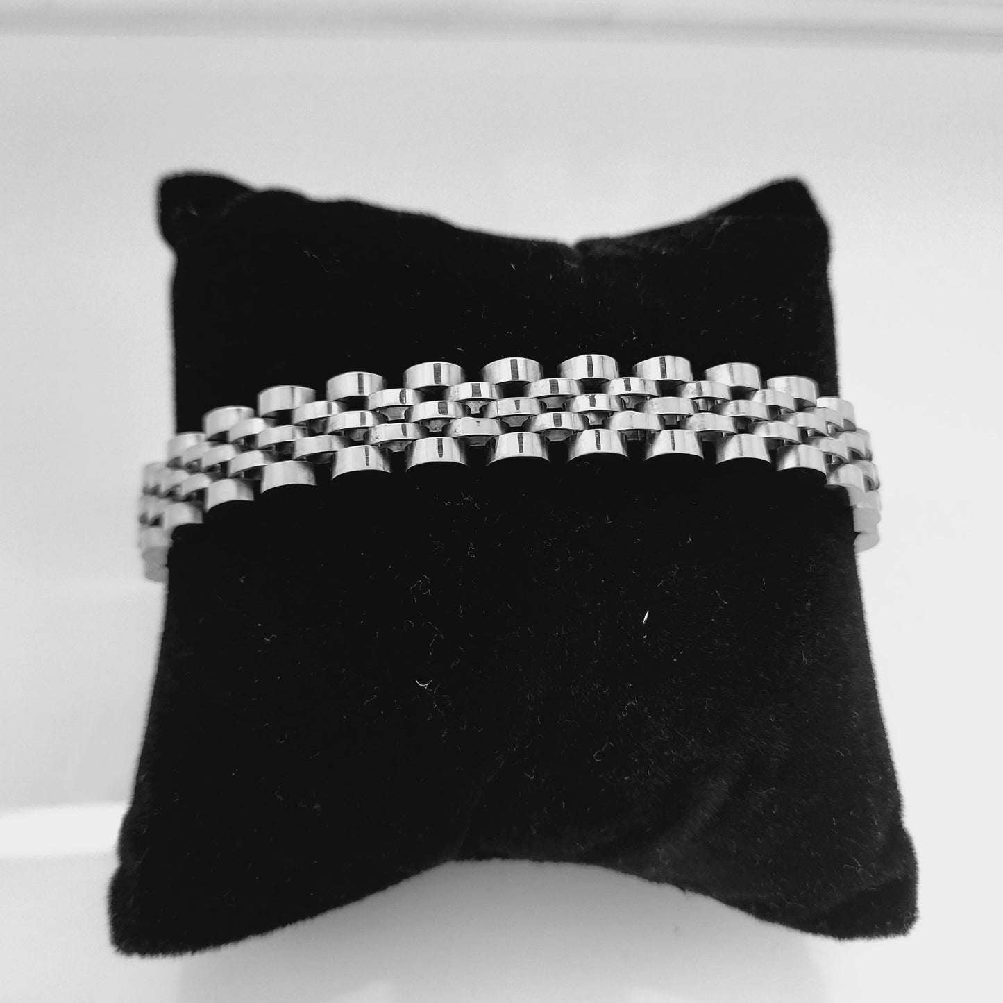 HIGH QUALITY MEN'S WOMEN'S STAINLESS STEEL CLASSIC SILVER BRACELET steelstyle33