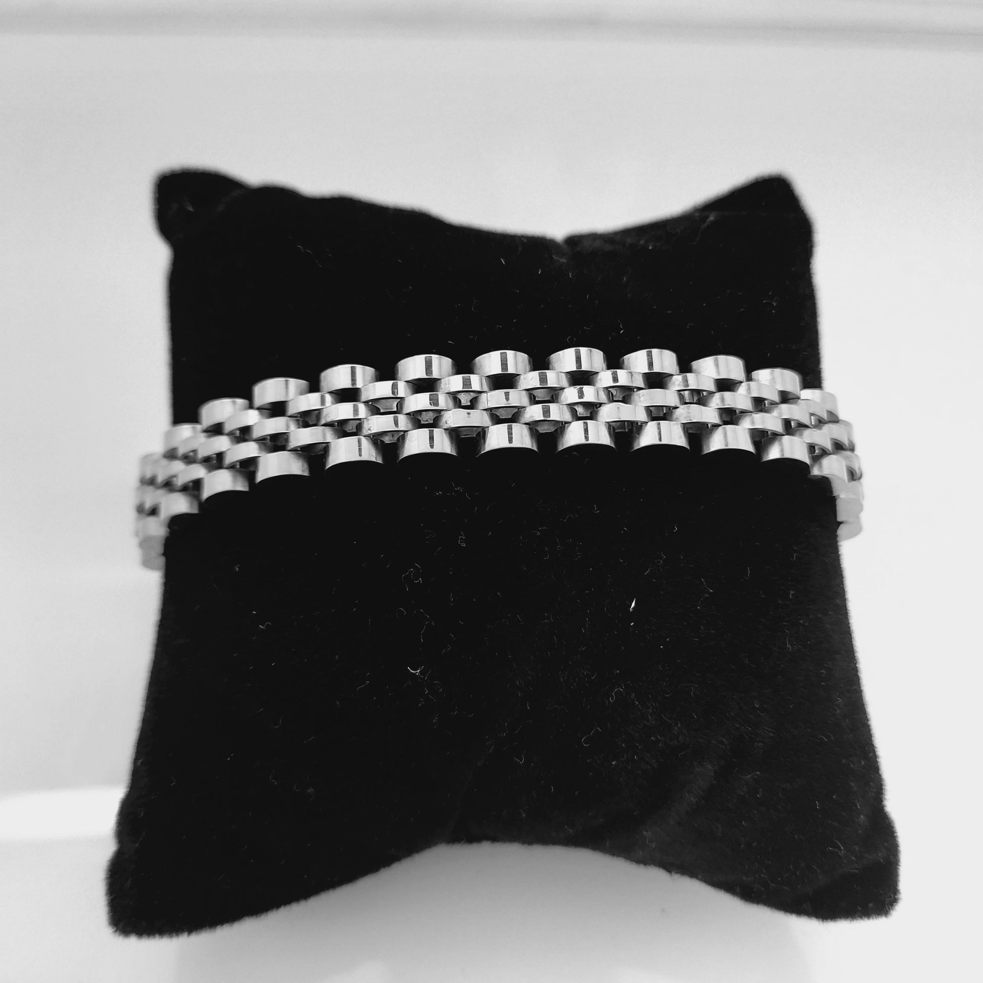 HIGH QUALITY MEN'S WOMEN'S STAINLESS STEEL CLASSIC SILVER BRACELET steelstyle33