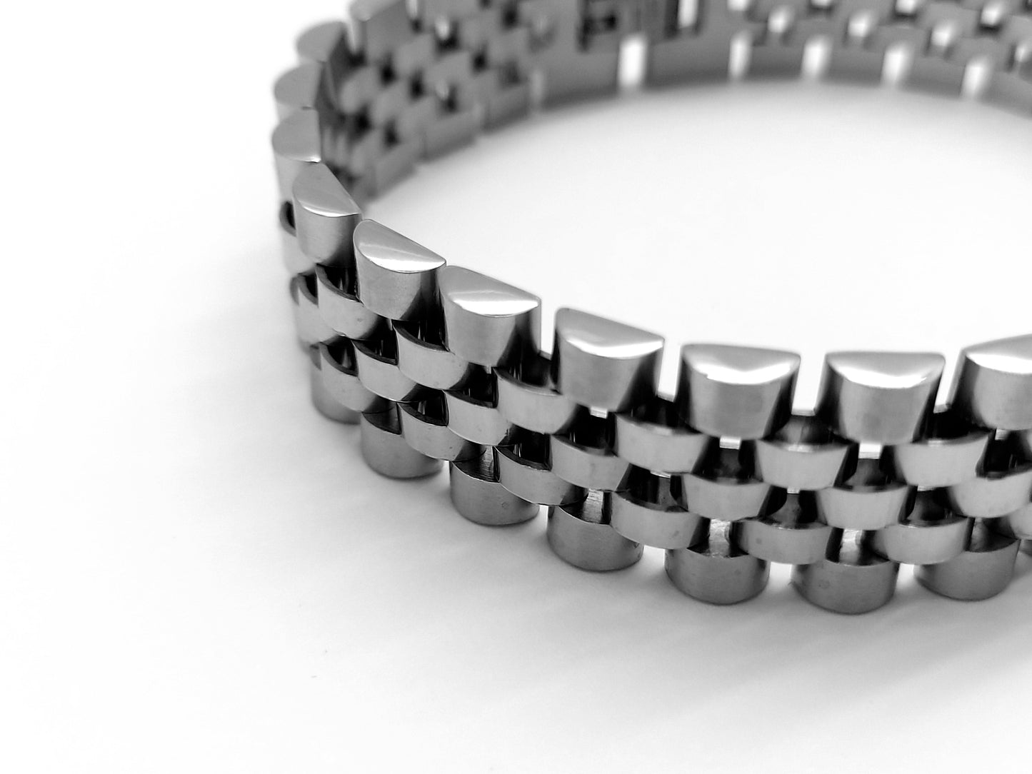 HIGH QUALITY MEN'S WOMEN'S STAINLESS STEEL CLASSIC BRACELET SILVER LARGE steelstyle33