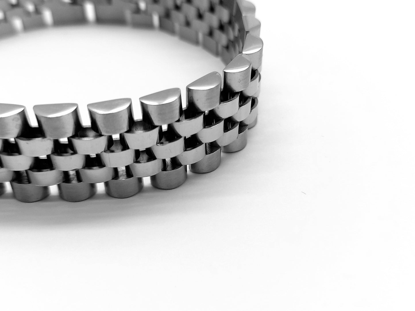 HIGH QUALITY MEN'S WOMEN'S STAINLESS STEEL CLASSIC BRACELET SILVER LARGE steelstyle33