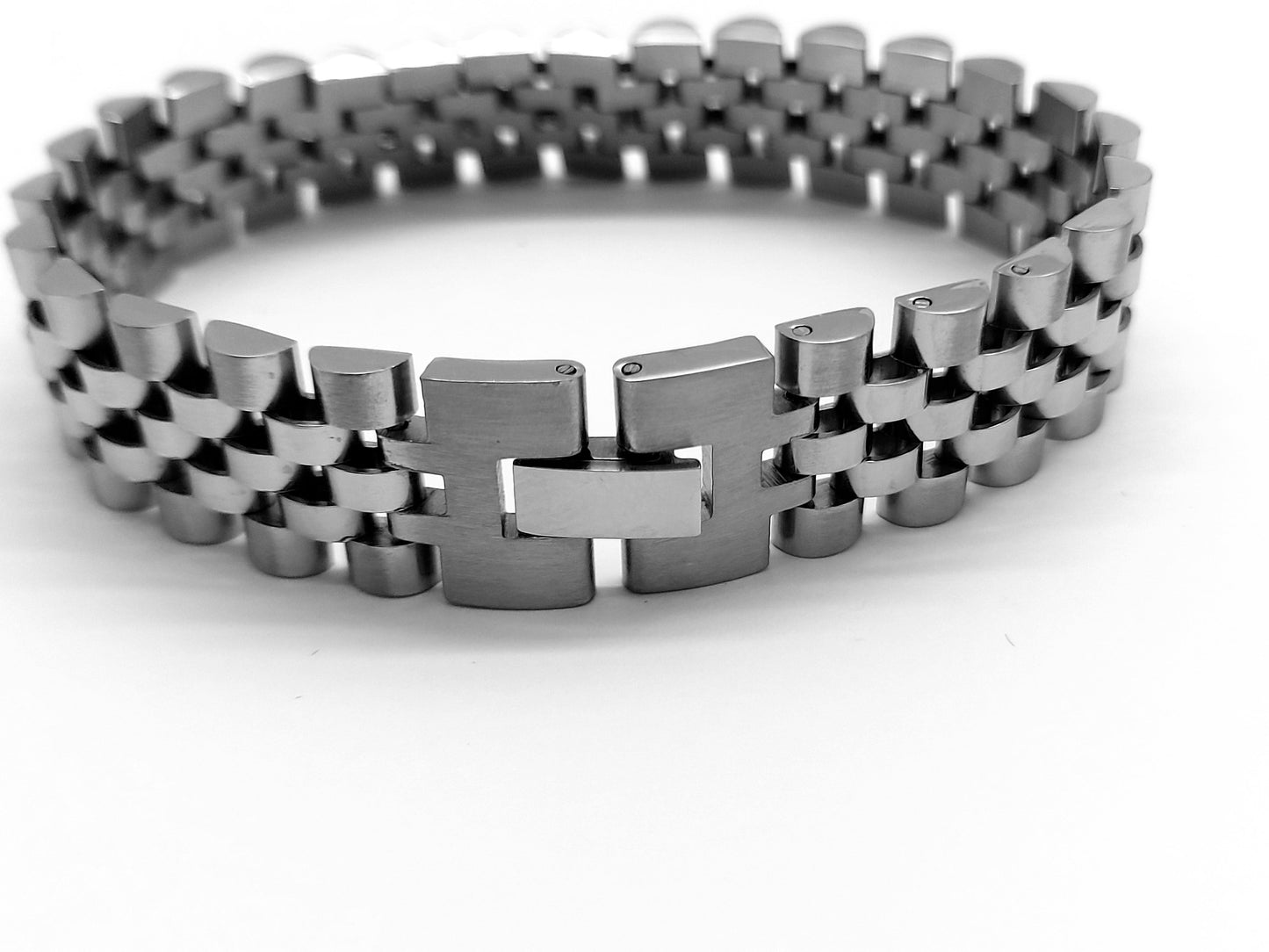 HIGH QUALITY MEN'S WOMEN'S STAINLESS STEEL CLASSIC BRACELET SILVER LARGE steelstyle33