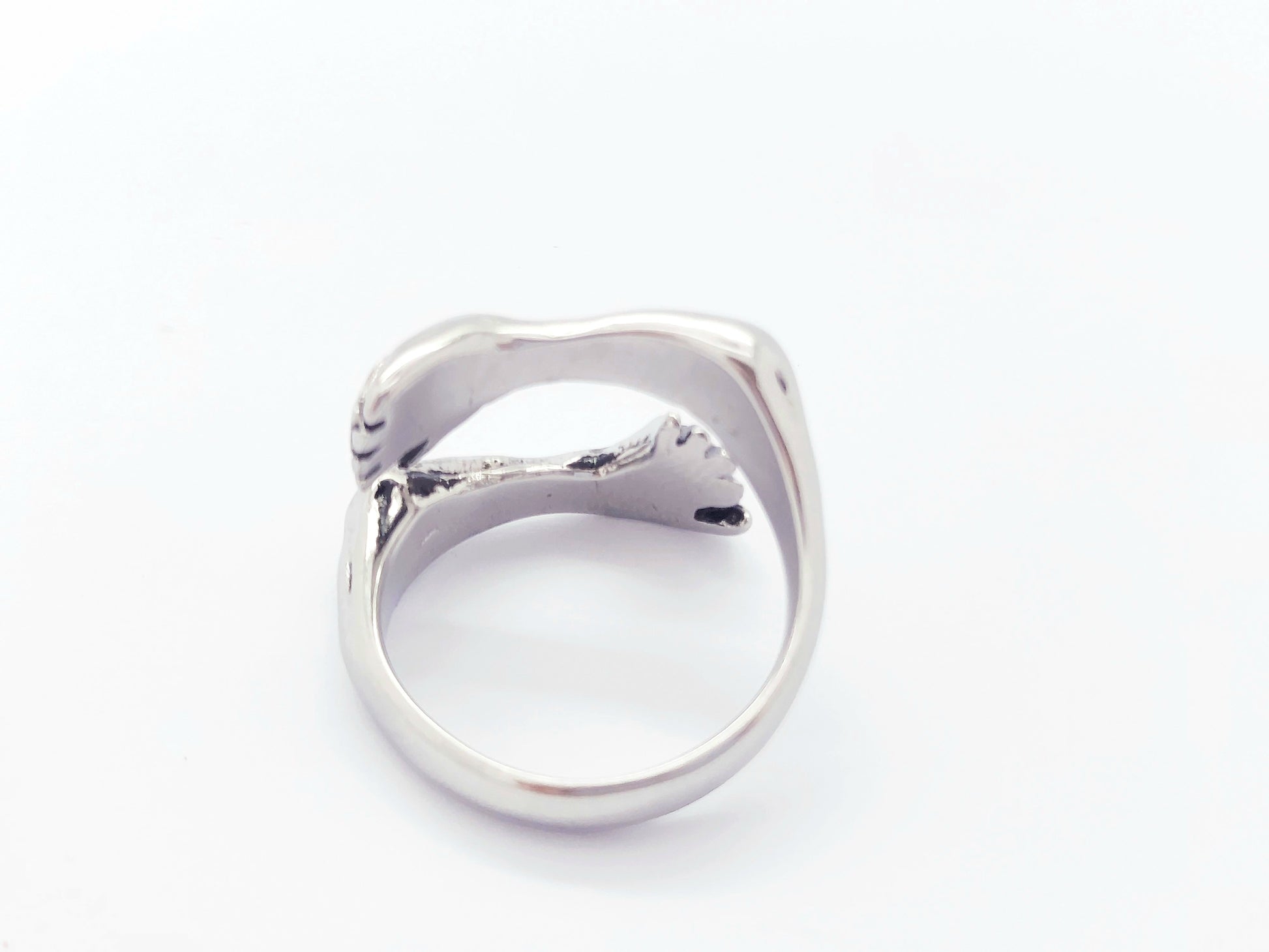 Silver Love Hugging ring stainless steel 316L vintage steelstyle33
