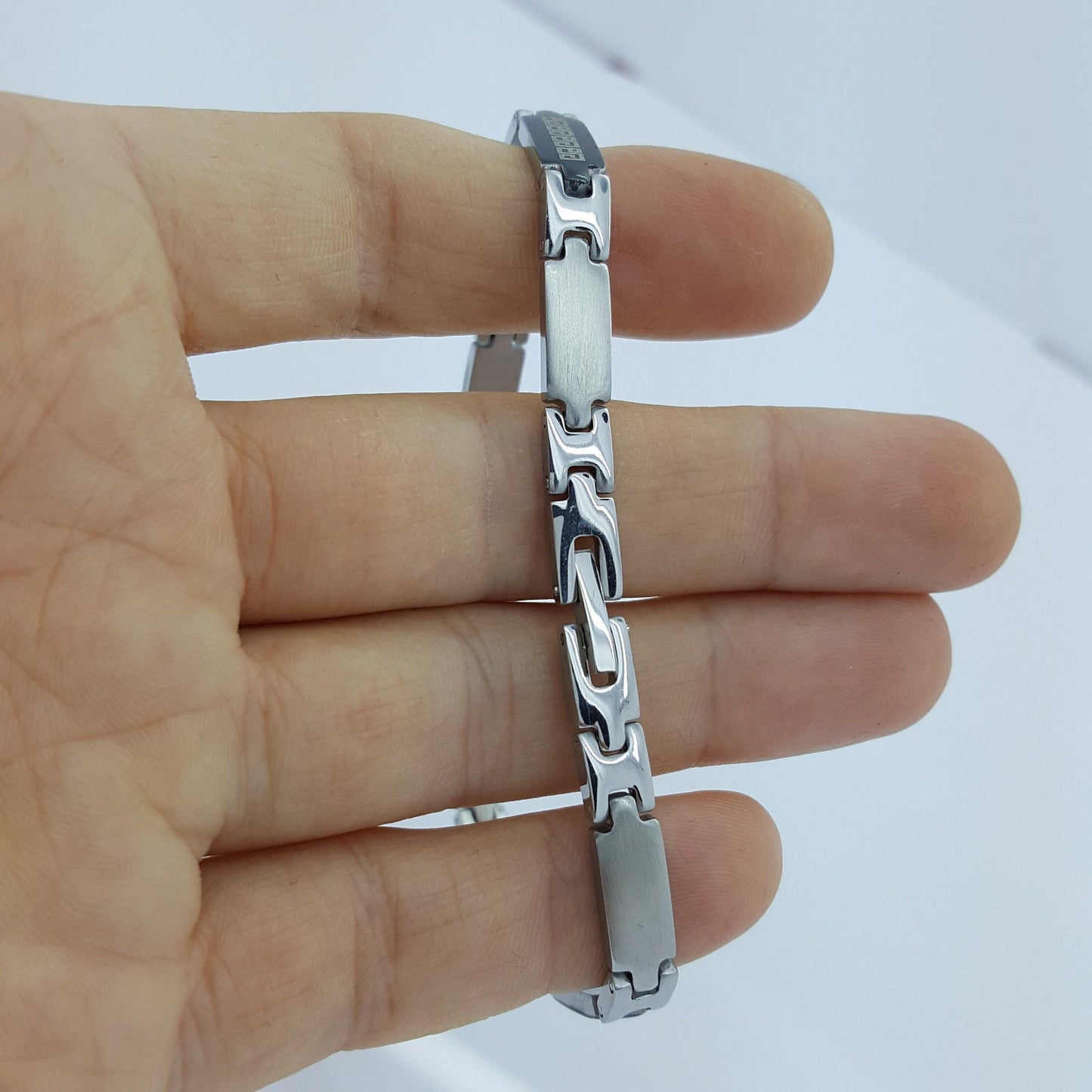 STAINLESS STEEL BRACELET ROMAN STYLE MEN'S JEWELLERY BRACELET RS12 n/a